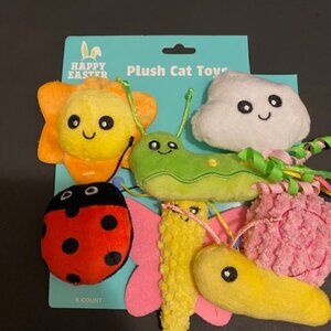 *HAPPY EASTER* Plush Cat Toys 6ct